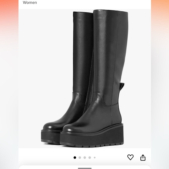 Black knee high boots size 8.5 - Picture 1 of 2